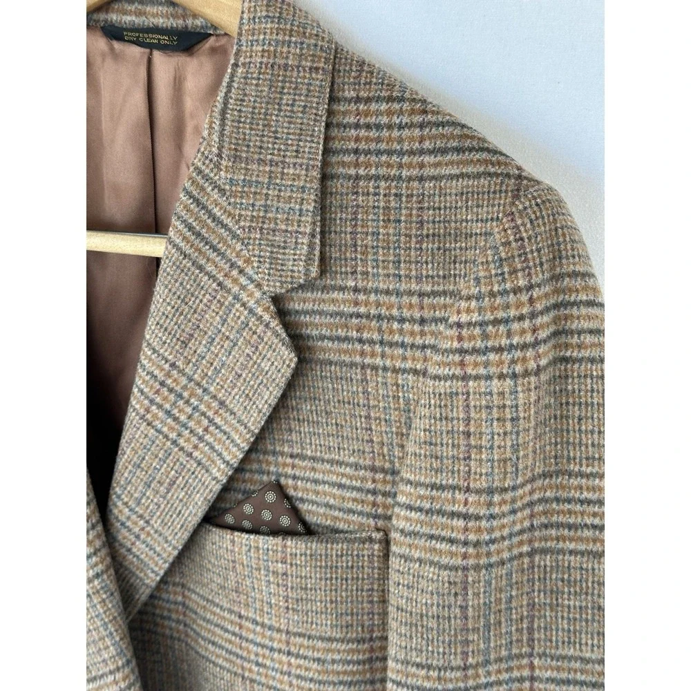 VTG Tweed Wool Blazer Sports Coat Ruby by Jaymar Men's Sz 42 Regular